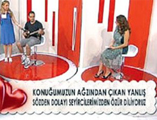 İzdivaç programında kızılbaş gafı